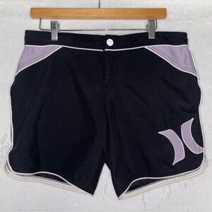 Hurley- Womens Black and Purple Board Shorts